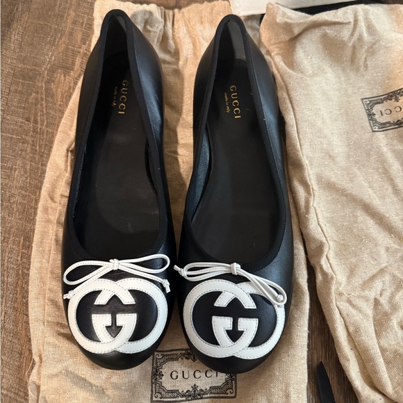 Gucci Interlocking G logo Ballet Flats - Picture 1 of 4